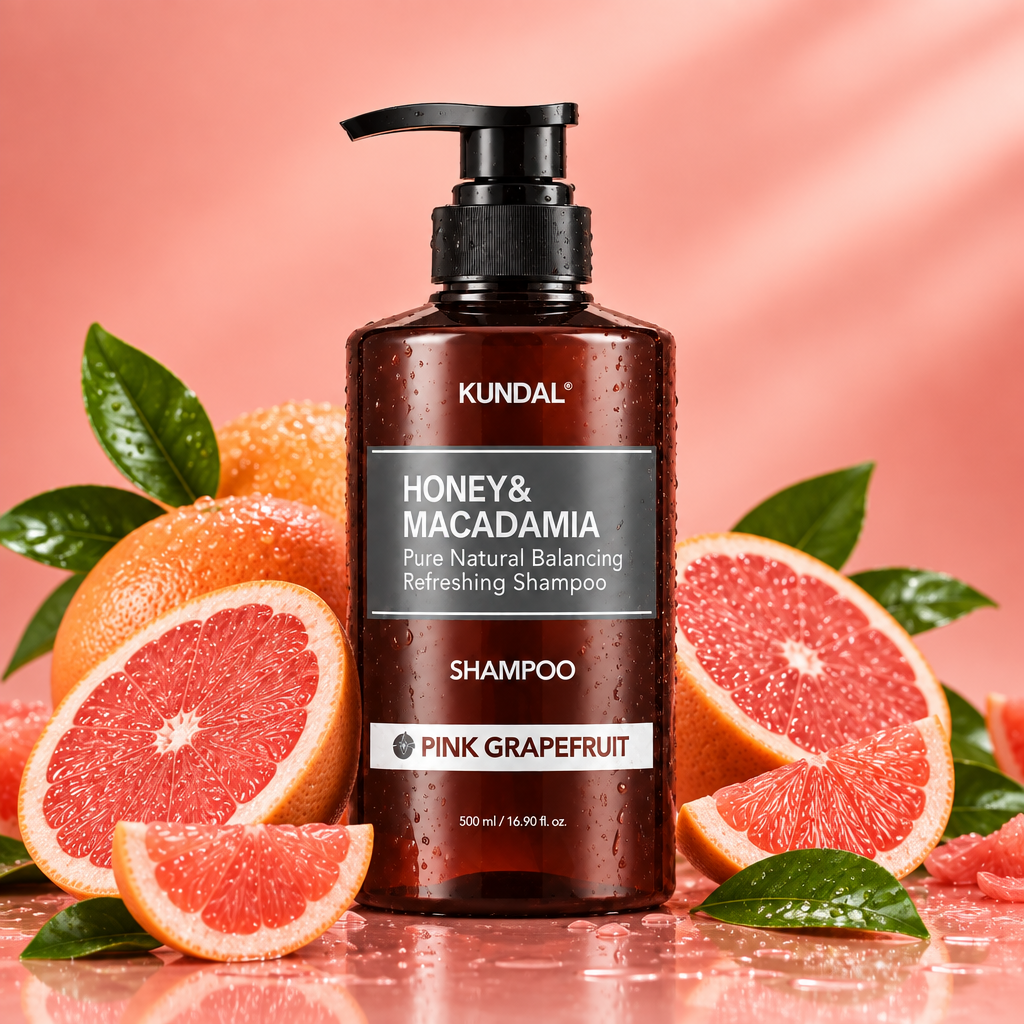 KUNDAL Honey & Macadamia Shampoo – Różowy grejpfrut 500ml